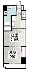アヴィニールNo.5 2Kの間取図画像