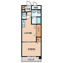 メゾンほおづき1 1LDKの間取図画像
