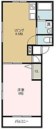 ナーセリーK3 1LDKの間取図画像