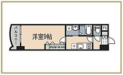 ロイヤルノースナイン 1Kの間取図画像