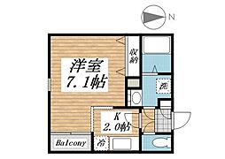 リブレア春の町 1Kの間取図画像