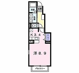 サンシャイン田原B 1Kの間取図画像