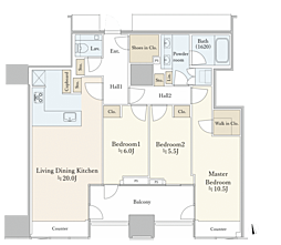 三田ガーデンヒルズ N1207 3LDKの間取り