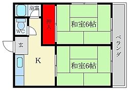 グリーンハウス 2Kの間取図画像