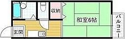 セントラルハイツ山之上 1Kの間取図画像