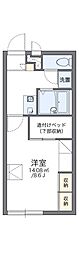 レオパレスプランタン四番館 1Kの間取図画像