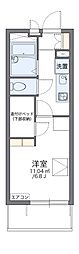 レオパレスハウス香里ケ丘 1Kの間取図画像
