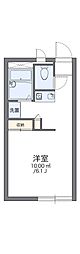 レオパレスイヌイ 1Kの間取図画像