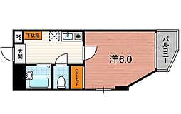 ジュネスくずは 1Kの間取図画像