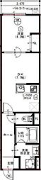 ウイング牧野駅前 1LDKの間取図画像