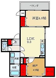 STcourt萱島東 2LDKの間取図画像