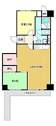 くずはニューハイツ 2LDKの間取図画像