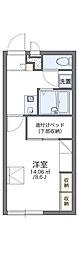レオパレス山忠 1Kの間取図画像