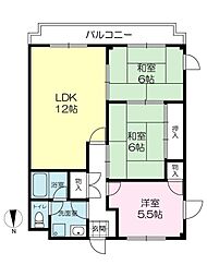 ル・ヴェール印吟 3LDKの間取図画像