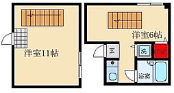 ニューストークアパートメント禁野本町 2Kの間取図画像
