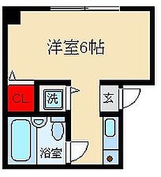 ニューストークアパートメント禁野本町 1Kの間取図画像