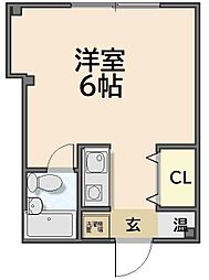 シャルム枚方 ワンルームの間取図画像