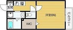 コンフォート2 1Kの間取図画像