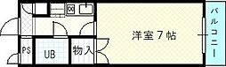 大東御殿山ビル 1Kの間取図画像