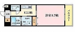 グリーンミモザ・小林 1Kの間取図画像