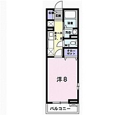 シエロ 1Kの間取図画像