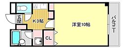 ジョイフル船橋 1Kの間取図画像