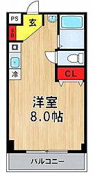 アクプラ ワンルームの間取図画像