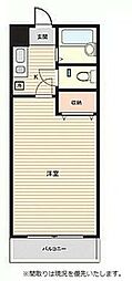 フレクション福島 ワンルームの間取図画像