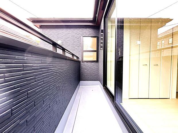 南向きのバルコニー。