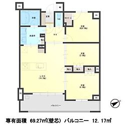 セルアージュ湘南ブリエテラス 3LDKの間取図画像