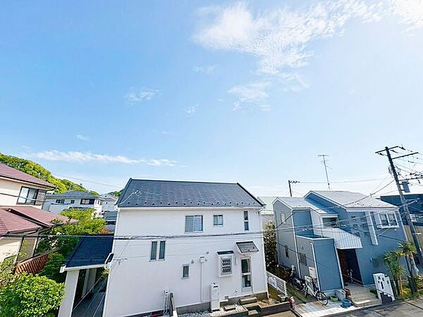 2階からの眺望です。空が広い！