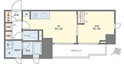 クリオ横浜桜木町ラ・モード 1DKの間取図画像