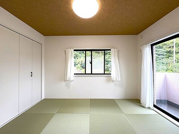 琉球畳でモダンな和室です。