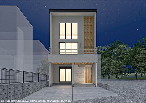 外観イメージパース。