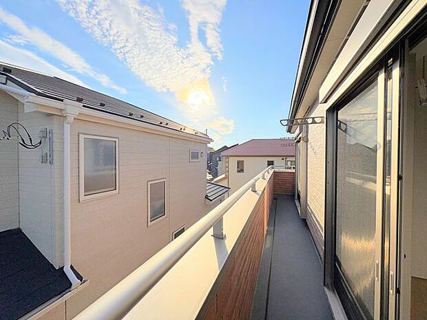 南向きのバルコニー。