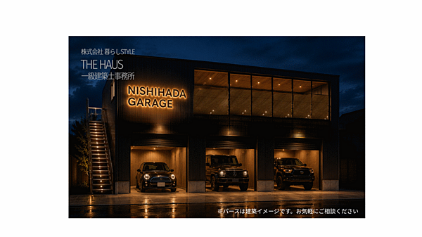 ※イメージパース。商業用の建物としての設計プランもご用意しています！住宅＋ガレージオーナーとしてもおすすめです☆彡