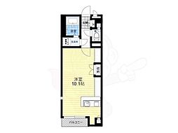 レオネクストみやび2 ワンルームの間取図画像