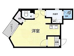 アムールみのり5 ワンルームの間取図画像
