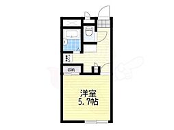 レオパレス三葉 1Kの間取図画像