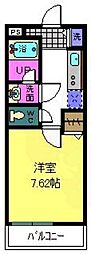 リバーサイド金岡3番館 1Kの間取図画像