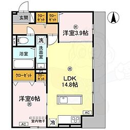 間取図画像 2LDK