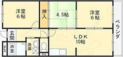 ガーデンフラットカメリア1 3LDKの間取図画像