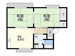 ハイツ浜澤 2DKの間取図画像