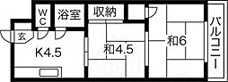 サンコート小澤 2DKの間取図画像