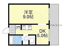 カーサコモダ 1DKの間取図画像