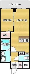 VITA荒本 1LDKの間取図画像