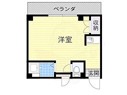 アドバンス布施 ワンルームの間取図画像