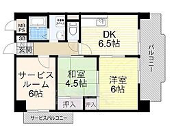 カルム東大阪 2SDKの間取図画像