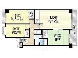 アンリハイツ 3LDKの間取図画像
