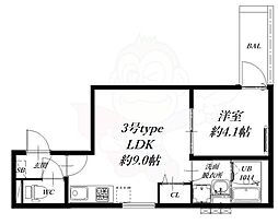 ANDTERRACETOMOI 1LDKの間取図画像